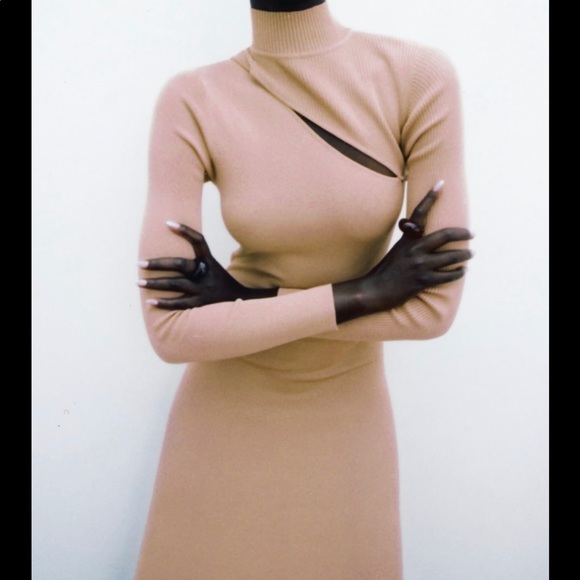 ZARA CUT OUT KNIT DRESS - Picture 6 of 13